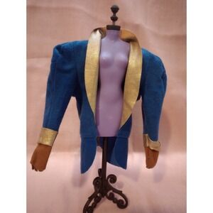 Disney Beauty & The Beast Prince Adam Blue Tailcoat Jacket Mattel 1992 Doll...